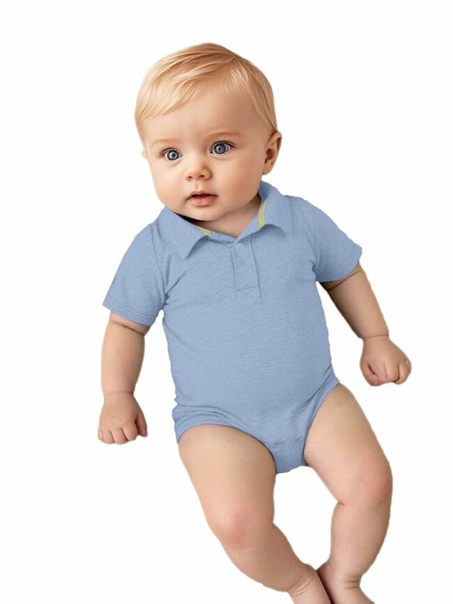 Body Manche Courte Bleu Ciel
